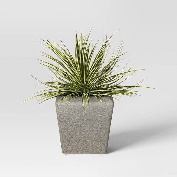 7.87" Square‎ Planter Pot - Charcoal Gray Ceramic -Threshold Studio McGee - Picture 3 of 7